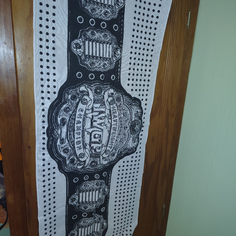 Black and White Wrestling Belt Scarf